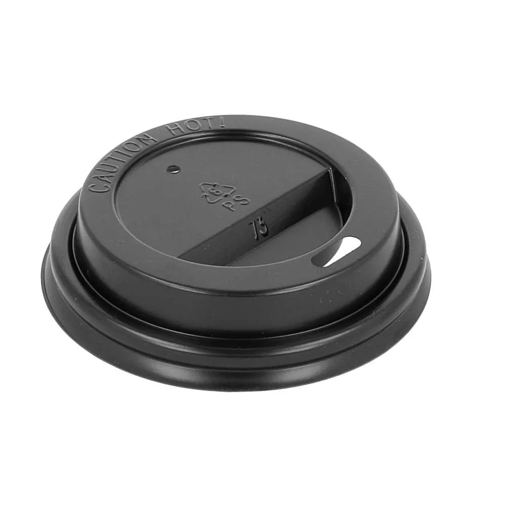 Tapas altas para vasos 180 ml negro ps