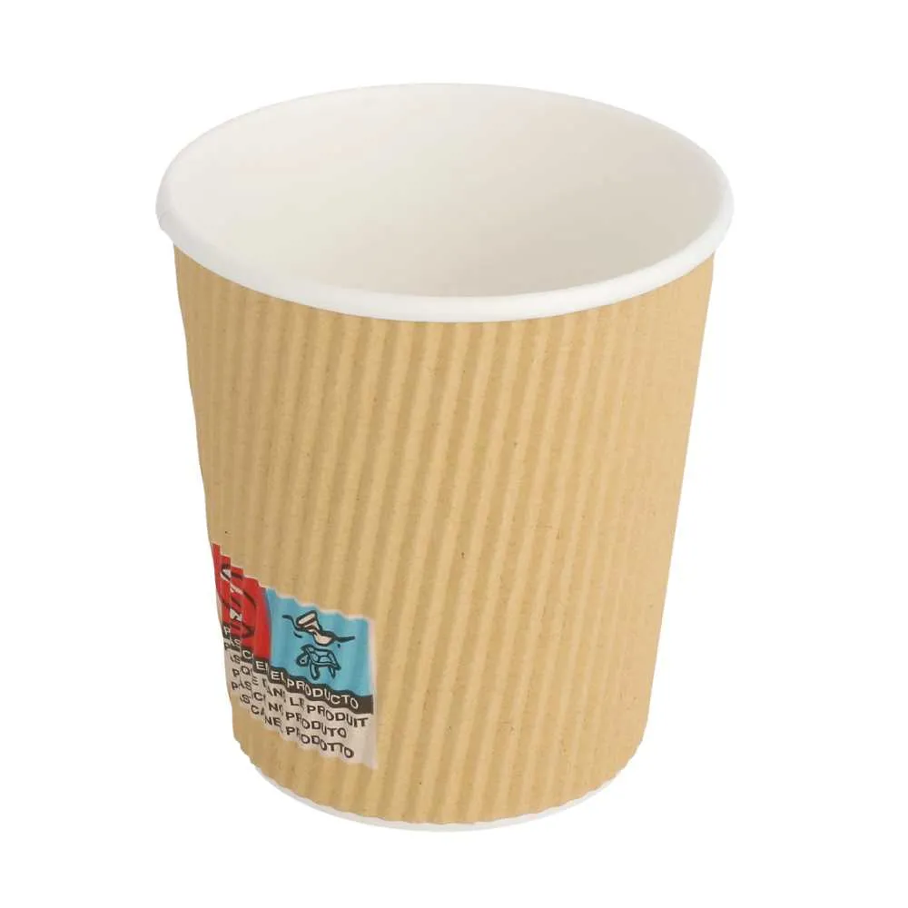 Vasos de cartón kraft para café doble revestimiento