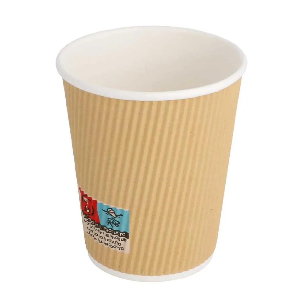 Vasos de cartón kraft para café doble revestimiento
