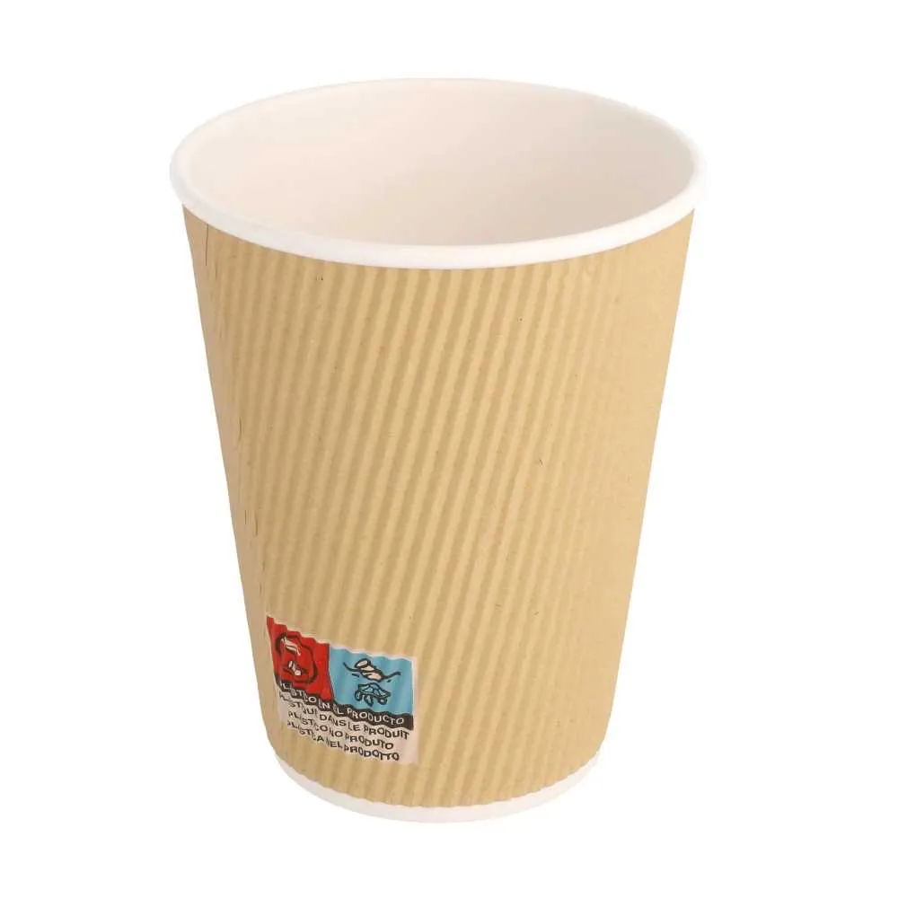 Vasos de cartón kraft para café doble revestimiento