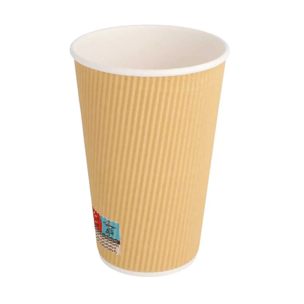 Vasos de cartón kraft para café doble revestimiento