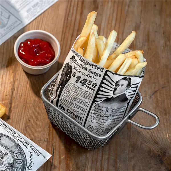 Bolsas de patatas fritas "TIMES" blanco antigrasa