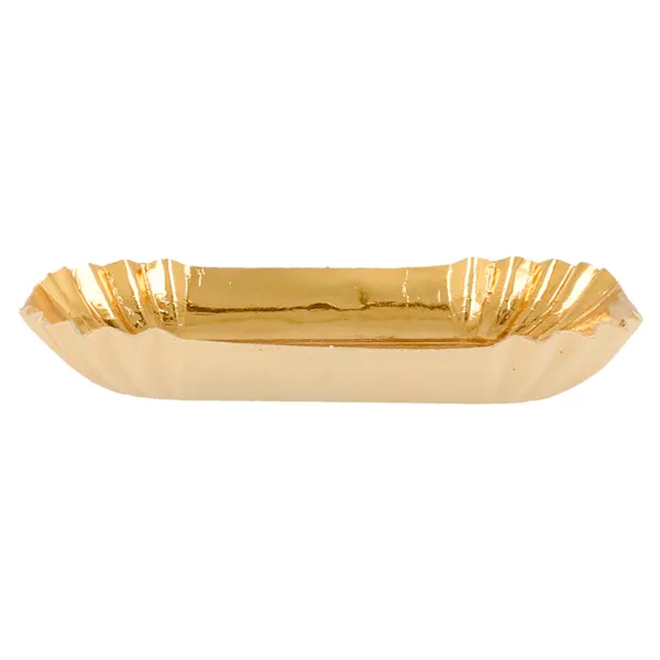 Mini bandejas de cartón color Oro