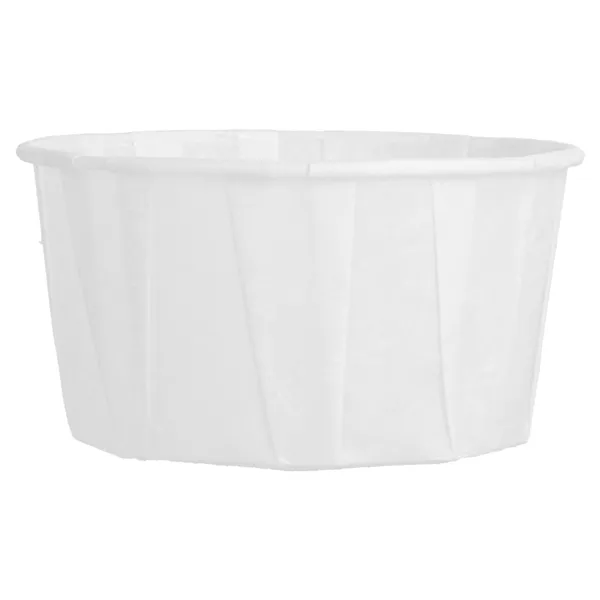 Tarrinas de papel antigrasa plisado blanco