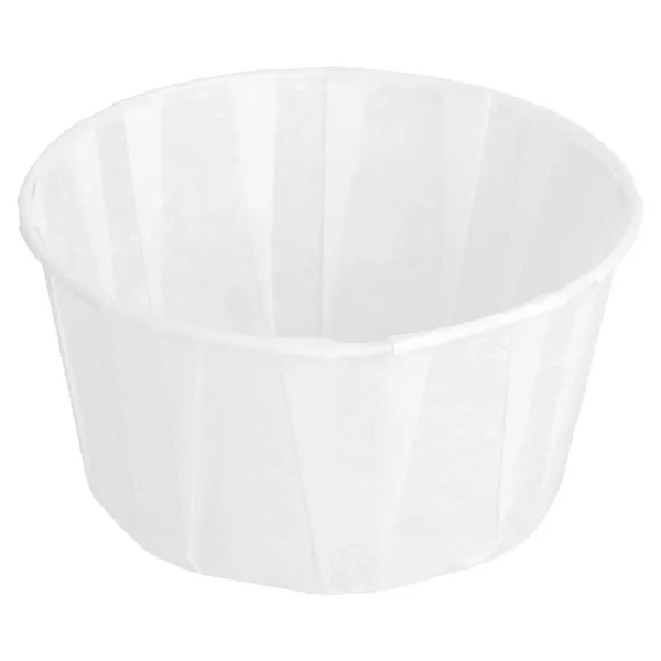 Tarrinas de papel antigrasa plisado blanco