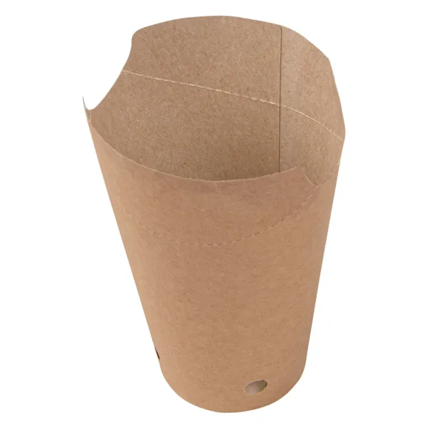 Vasos de cartón kraft con cierre para patatas fritas