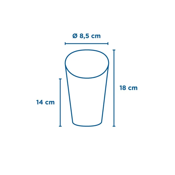 Vasos de cartón kraft abiertos para fritos "FEEL GREEN"