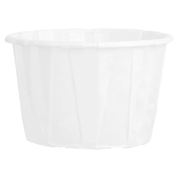 Tarrinas de papel antigrasa plisado blanco