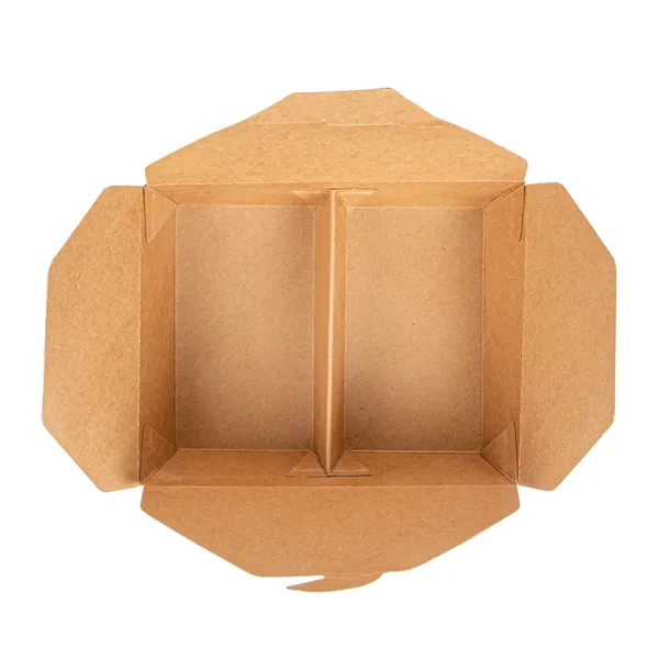 Cajas americanas de 2 compartimentos cartón kraft