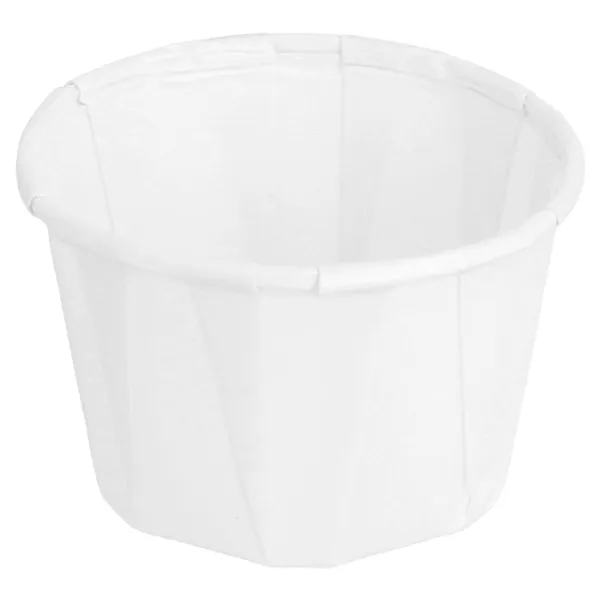 Tarrinas de papel antigrasa plisado blanco