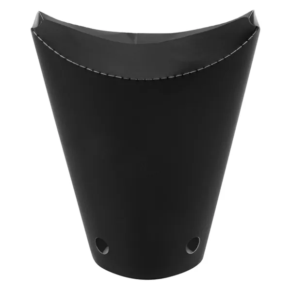 Vasos de cartoncillo negro con cierre para patatas fritas