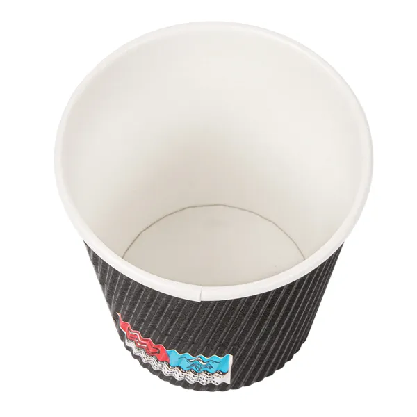 Vasos de cartón negro para café doble revestimiento