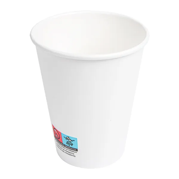 Vasos de cartón blanco para café 1 pared