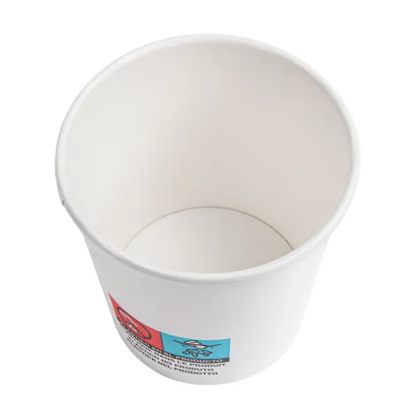 Vasos de cartón blanco para café 1 pared