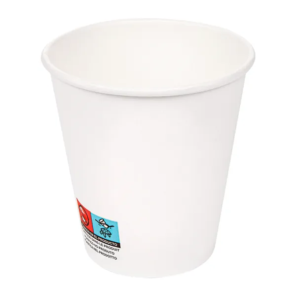 Vasos de cartón blanco para café 1 pared