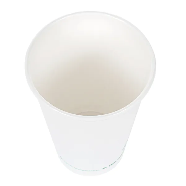 Vasos de cartón blanco bebidas frías "PLASTIC FREE"