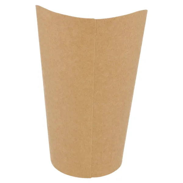 Vasos de cartón kraft abiertos para fritos