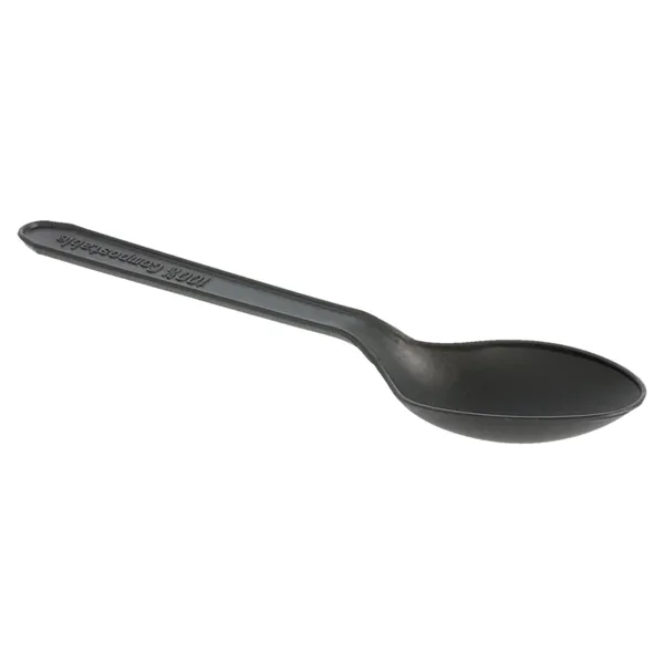 Cucharillas desechables negras fabricados en CPLA