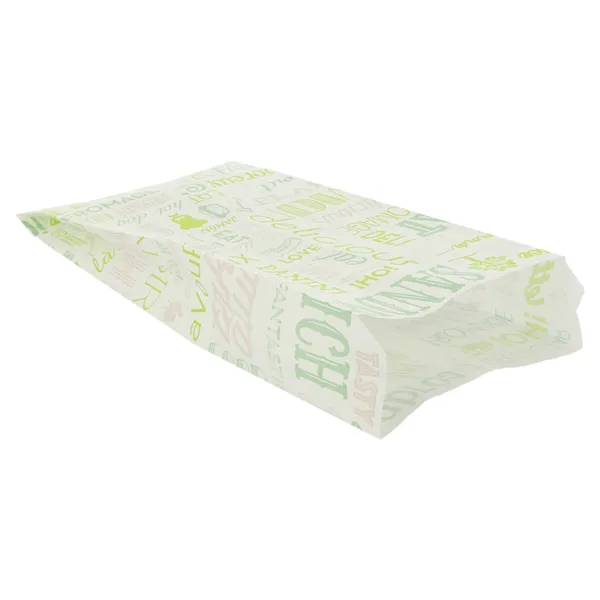 Bolsa para sándwiches papel blanco diseño verde "PAROLE"
