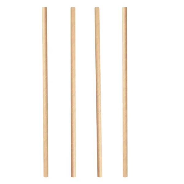 Pajitas de papel kraft rectas