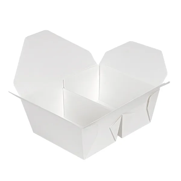 Cajas americanas de 2 compartimentos cartón blanco