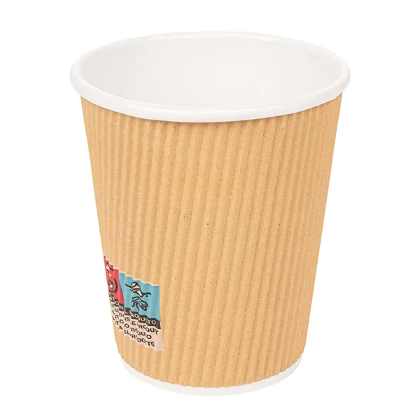 Vasos de cartón kraft para café doble revestimiento