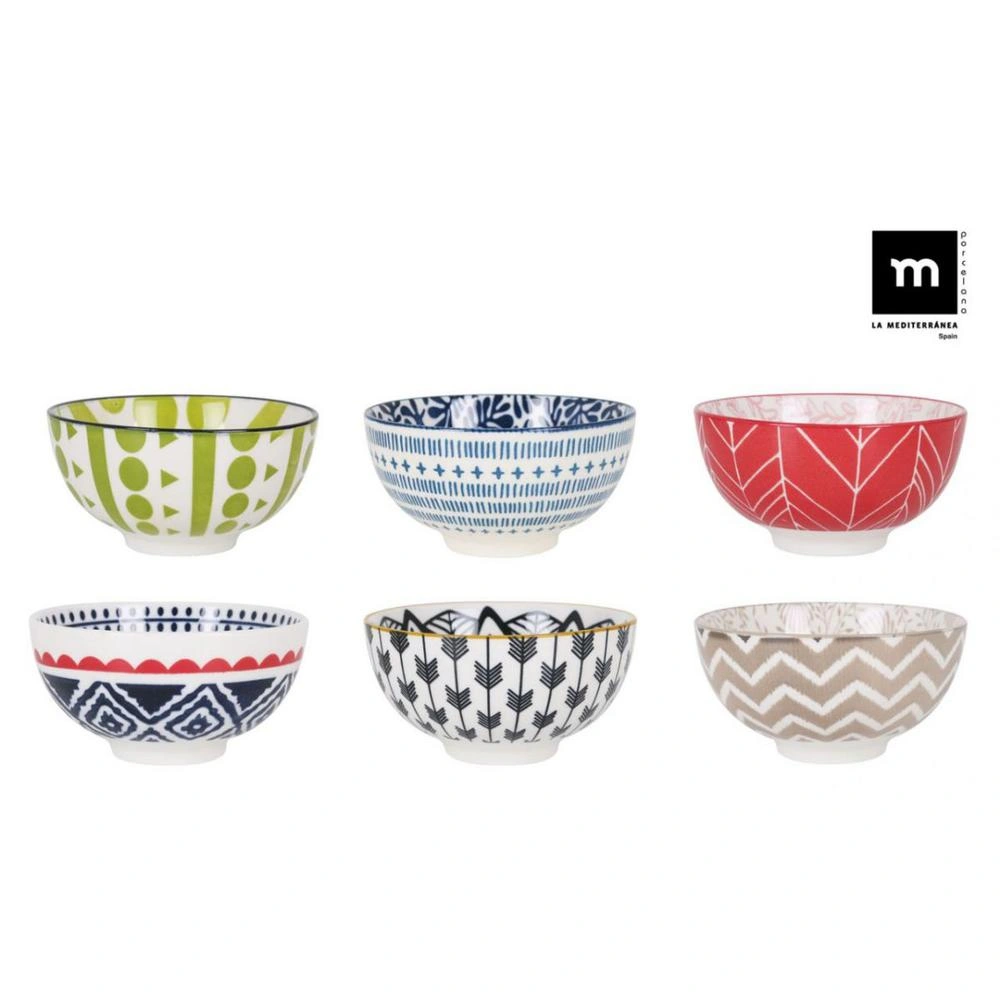Bol Aperitivo Porcelana Decorada Surtida Japonés Hanae