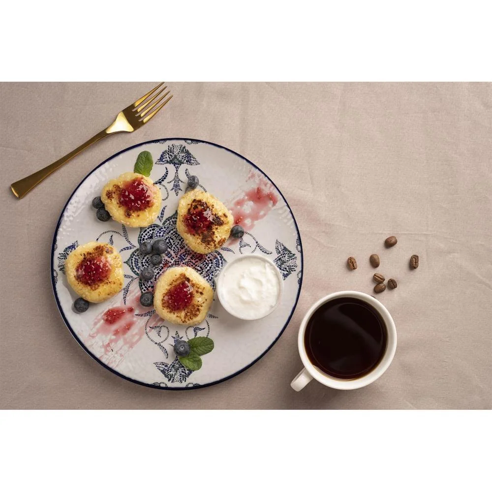 Plato Llano 24X24 Cm Rosetta Elite Brillo Porcelana