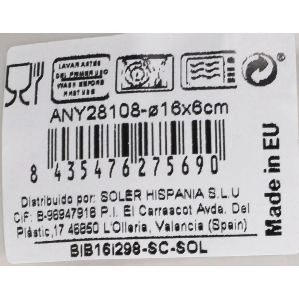 Bol 16Cm Anya Iberica Brillo Porcelana