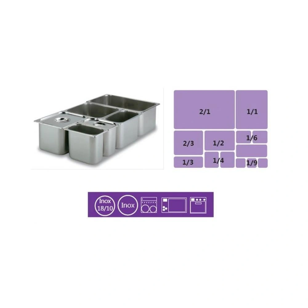 Cubetas Perforada Gastronorm 1/2 Inox 18/10 Lacor