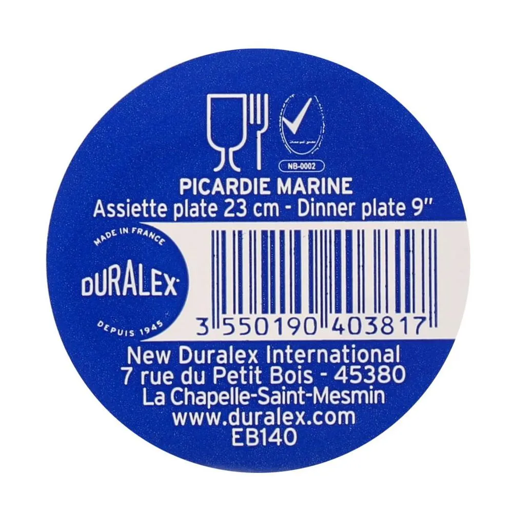 Plato Llano 23Cm Marine Picardie Duralex