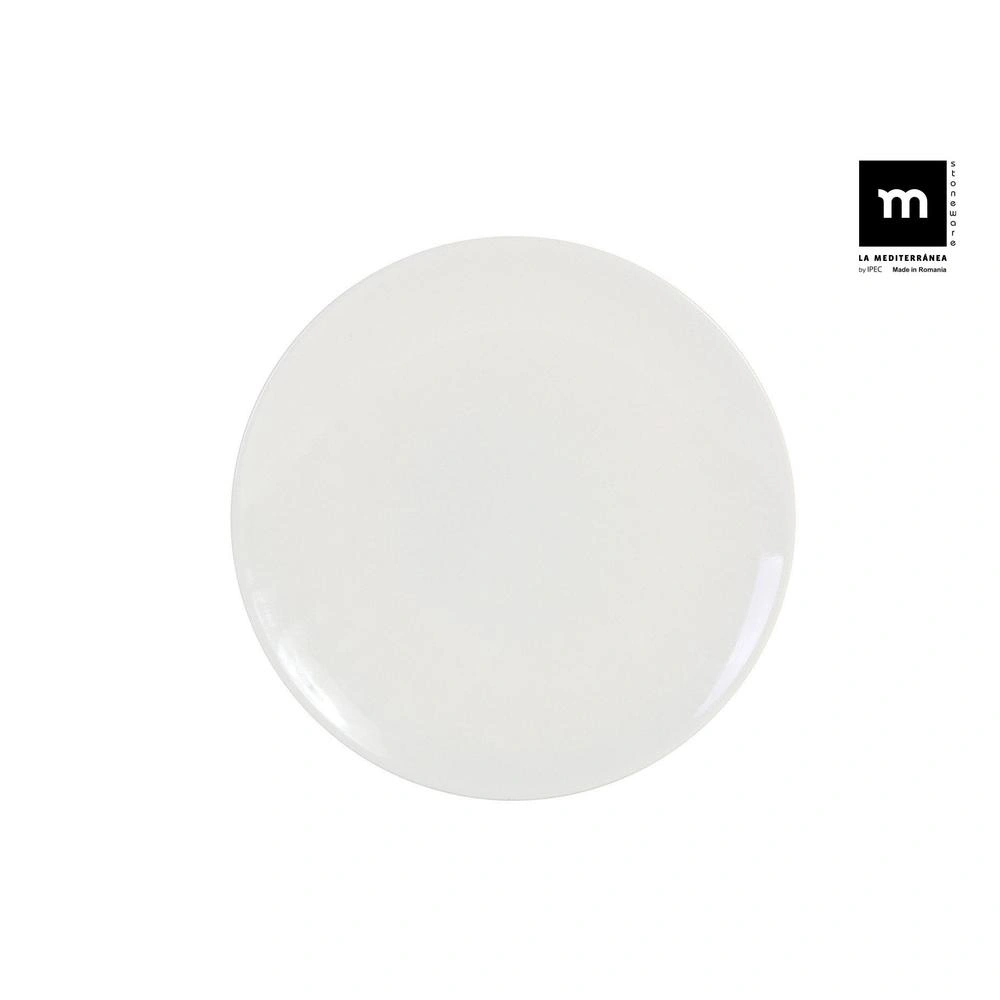 Plato Llano 26Cm Monaco Ivory Brillo Stoneware