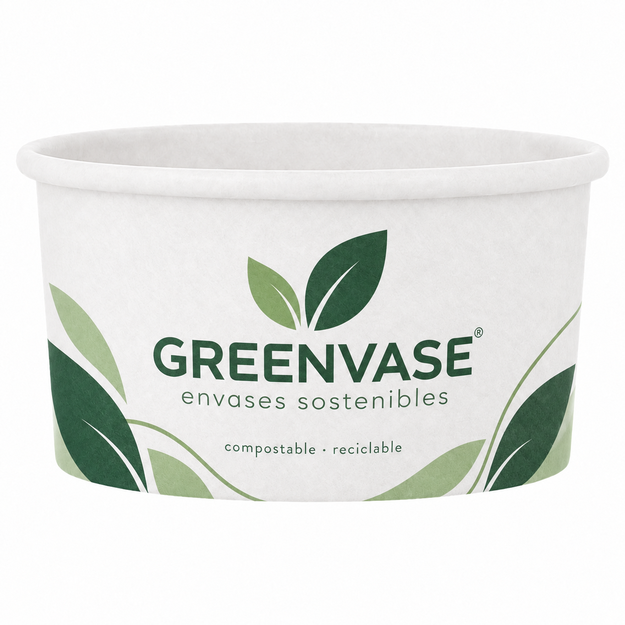 Tarrina helado para bolas con logotipo greenvase